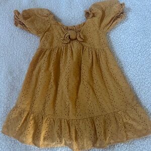 Janie and Jack Yellow Ruffled Smocked Sundress